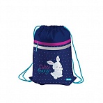 Мешок для обуви 1 отделение Först «Sweet bunny», 350×460мм, вентиляционная сеточка, светоотражающая лента, карман на молнии