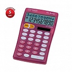 Калькулятор настольный Citizen FC-100NPK, 10 разр., двойное питание, 76×128×17мм, розовый