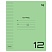 превью Тетрадь 12л., узкая линия BG «UniTone. Green», пластиковая прозрачная обложка