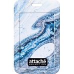 Бейдж с тесьмой Attache Selection 110×68мм вертикальный Fluid