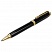 превью Ручка подарочная шариковая GALANT «Black», корпус черный, золотистые детали, пишущий узел 0.7 мм, синяя
