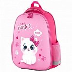 Ранец ПИФАГОР EVA BASIC, 1 отделение, «Fluffy cat», 39×30х16 см