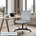 превью Кресло офисное Easy Chair 303 серо-голубое (велюр, металл)