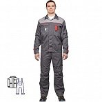 Костюм рабочий летний мужской л10-КПК темно-серый/светло-серый (размер 52-54, рост 182-188)