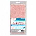 Салфетки для уборки из ПЛЮШЕВОЙ микрофибры 30×30 смКОМПЛЕКТ 10 шт. «PASTEL»LAIMA HOME608445