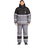 Костюм рабочий зимний мужской з50-КПК СОП сер/черн р.48-50/170-177