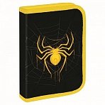 Пенал BRAUBERG с наполнением, 1 отделение, 1 откидная планка, 24 предмета, 21×14 см, «Venomous spider»