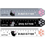 Линейка 15см MESHU «Paw», деревянная, ассорти, европодвес