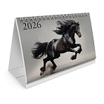 Календарь-домик настольный на гребне с бегунком, 2026 г., BRAUBERG, 160×105 мм, «Символ года»