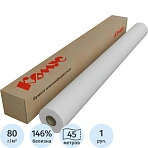Бумага широкоформатная Комус (ProMega engineer InkJet) 80 г/кв.м, длина 45 м, ширина 914 мм, диаметр втулки 50.8 мм