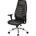 превью Кресло для руководителя Комус Мебель (Easy Chair) 599 чёрное (экокожа, алюминий)