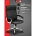 превью Кресло для руководителя Комус Мебель (Easy Chair) 586 чёрное (экокожа, металл хромированный)