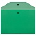 превью Папка-конверт на кнопке СТАММ А4, 120мкм, пластик, прозрачная, зеленая
