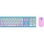 Набор клавиатура+мышь Acer OCC200 кл/мышь:фиолет/зел WLS slim(ZL. ACCEE.003)