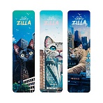 Закладка для книг, 47×176мм, MESHU «CatZilla», ассорти