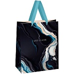 Пакет подарочный 18×23×10см MESHU «Marble», фольга, матовая ламинация