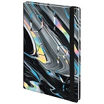 Ежедневник недатированный с резинкой А5 145×203 мм, BRAUBERG, твердый, 128 л., «Waves»