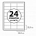 превью Этикетка самоклеящаяся 64.6×33.8 мм, 24 этикетки, белая, 70 г/м2, 50 л., BRAUBERG, сырье Финляндия