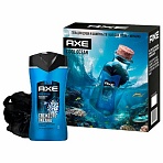 Подарочный набор AXE «COOL OCEAN»: гель для душа и шампунь 2 в 1 (250 мл) + мочалка для тела