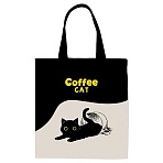 Сумка-шоппер MESHU «Coffee Cat», 33×40см, канвас, с карманом