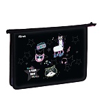 Папка для тетрадей 1 отделение, А4 Först «Disco Lama», 340×245×40 мм, пластик, на молнии