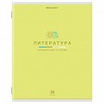 Тетрадь предметная «МИР ЗНАНИЙ» 36 л., обложка мелованная бумага, ЛИТЕРАТУРА, линия, BRAUBERG