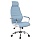 Кресло руководителя Helmi HL-E05 «Event», ткань/экокожа, голубая/белая, хром, механизм качания
