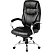 превью Кресло для руководителя Комус Мебель (Easy Chair) 535 чёрное (экокожа, металл хромированный)