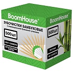Зубочистки бамбуковые 500 шт. в индивидуальной бумажной упаковке, BOOMHOUSE (БУМХАУС)