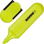 Маркер текстовыделитель Kores BRIGHT LINER PLUS, скош након, 0.5-5 мм, желт