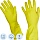 Перчатки Luscan резиновые латекс хлопковое напыление желтые р M (5 пар/уп)