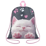 Мешок для обуви BRAUBERG KIDS, с петлей, 42×34 см, «Кот-мурлыка»