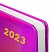 превью Ежедневник датированный 2023 А5 138×213 мм BRAUBERG «Holiday», под кожу, «зеркальный», фиолетовый