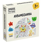 Аквамозаика ТРИ СОВЫ «Космическое приключение», набор инструментов, трафареты, картонная коробка 12×12см