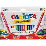 Фломастеры меняющие цвет/стираемые Carioca «Magic Markers», 18цв+2, 20 шт., картон, европодвес