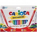 Фломастеры меняющие цвет/стираемые Carioca «Magic Markers», 18цв+2, 20 шт., картон, европодвес