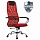 Кресло офисное МЕТТА «SU-B-8» хромткань-сеткасиденье мягкоекрасное
