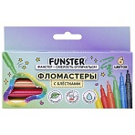 Фломастеры с блестками FUNSTER (ФАНСТЕР) «GLITTER» 6 цветов, ударопрочный наконечник