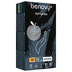 Перчатки нитриловые смотровые 50 пар (100 шт. )размер M (средний)черныеBENOVY MultiColorЧЗК