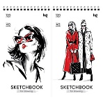 Скетчбук 40л. 105×195 на гребне BG «Fashion», 120г/м2