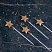 превью Набор свечей для торта «Звезды на длинных пиках», 4 шт., 3.3 см, ЗОЛОТАЯ СКАЗКА, в блистере