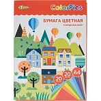 Бумага цветная №1School ColorPics А4.20л,20цв, тонированная в массе