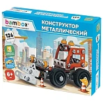 Конструктор металлический «Бульдозер», цветной, с подвижными деталями, 126 элементов, BAMBOX (БАМБОКС)