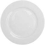 Тарелка мелкая 8'' 200мм, белая, фарфор, Chan Wave Classic 10шт/уп фк0130