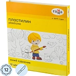 Пластилин Гамма Юный художник 12 цветов со стеком