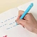 превью Ручка шариковая автоматическая Deli EQ52-BL синяя корпус soft touch (толщина линии 0.35 мм)
