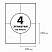 превью Этикетка самоклеящаяся 105×148 мм, 4 этикетки, белая, 70 г/м2, 50 л., BRAUBERG, сырье Финляндия