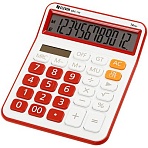 Калькулятор настольный Eleven CDC-110-WH/RD, 12 разрядов, двойное питание, 125×160×28мм, красно-белый
