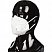 превью Респиратор-маска медицинская Mask N95 защитная с клапаном FFP2 2 штуки в упаковке