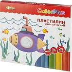 Пластилин №1 School ColorPics набор 24 цв, 480г, со стеком, картон